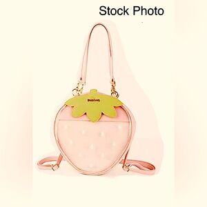 Belladonna Crossbody Bag Convertible Backpack Pink Strawberry Clear Outer Cover